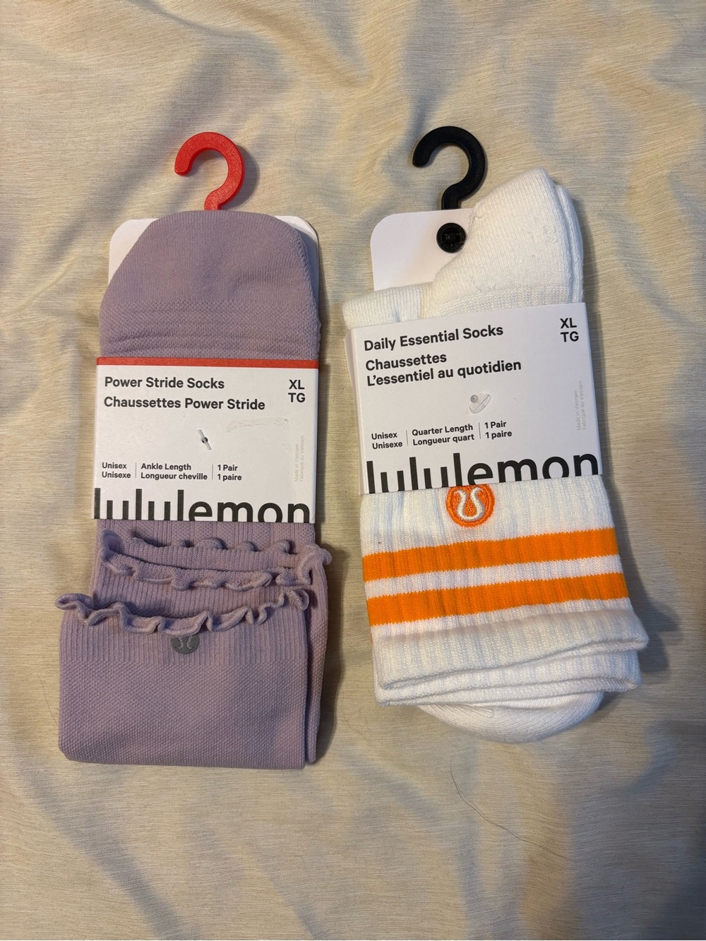 Lulu lemon socks XL